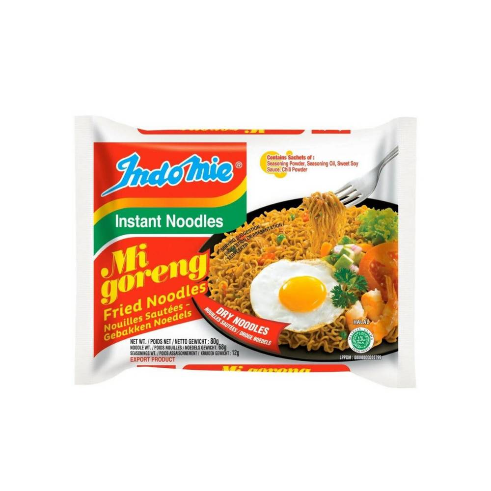 Indomie Instant Noodles Mi Goreng Hot & Spicy Flavoured 80g
